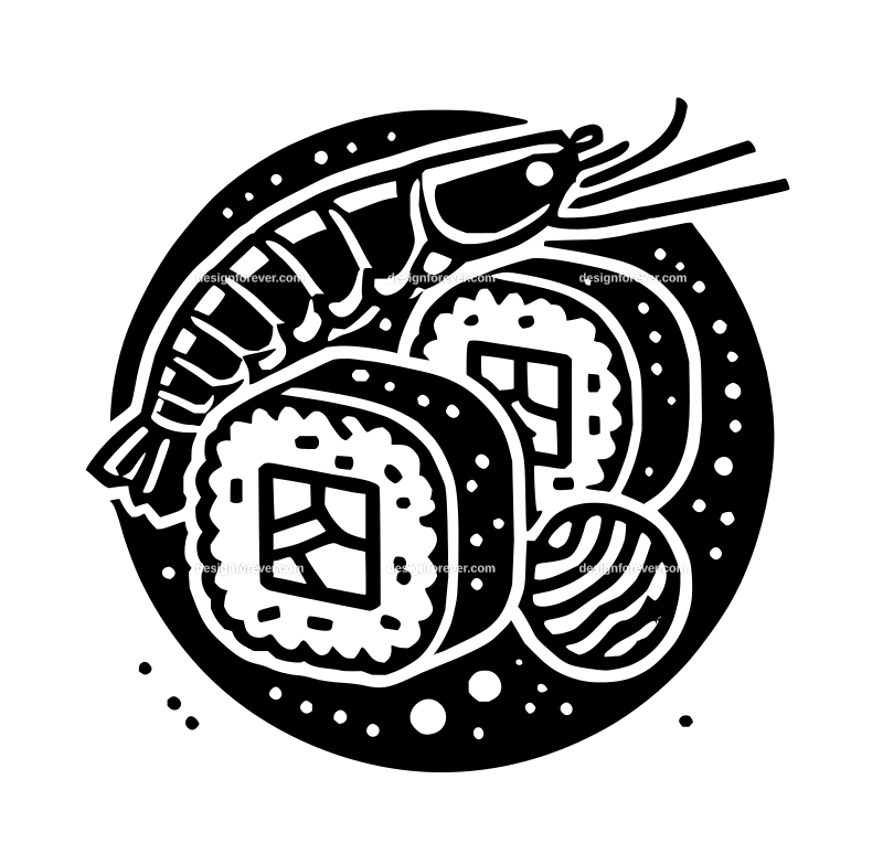 sushi graphic logo