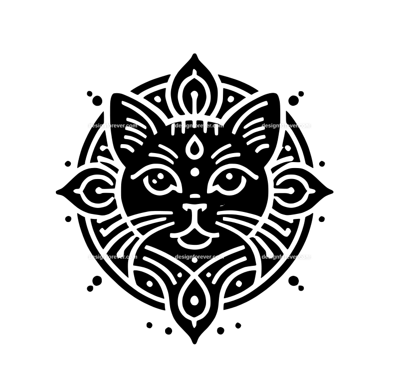 Bombay cat graphic logo