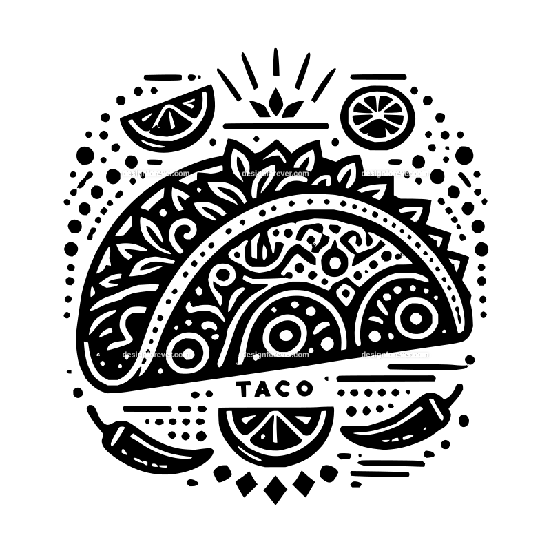 taco graphic logo