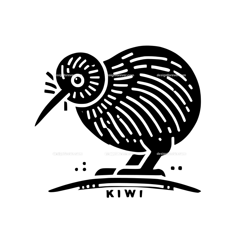 Kiwi bird graphic logo
