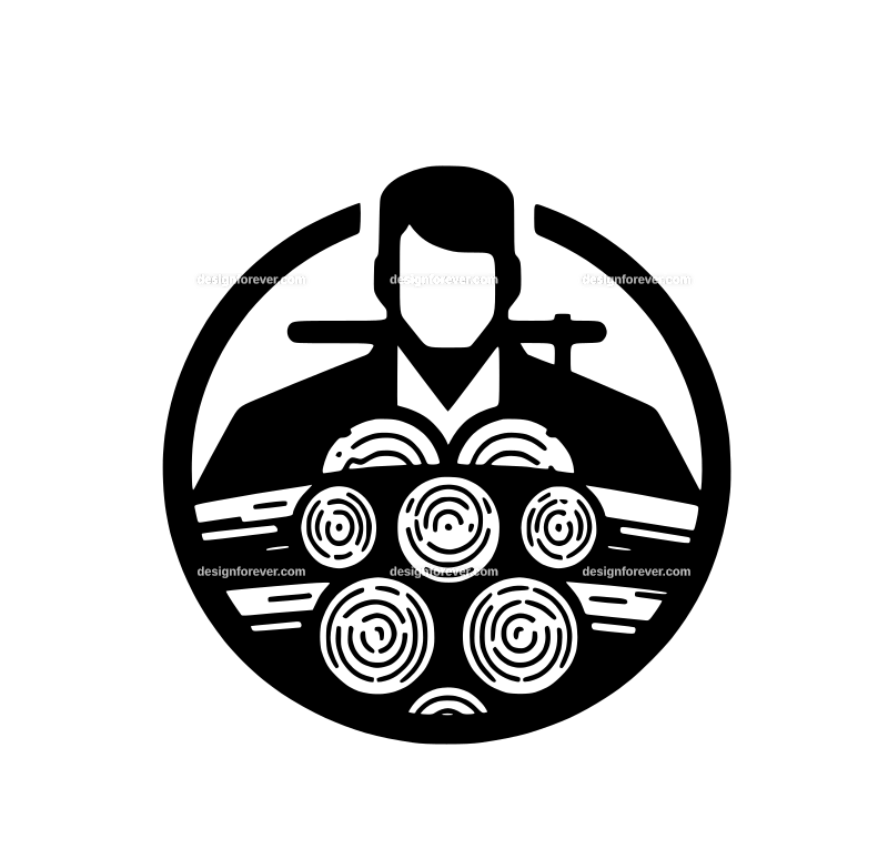 the log man graphic logo