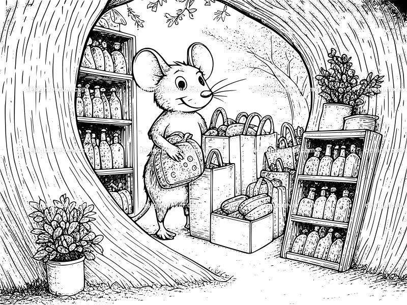 mr mouse cooking food