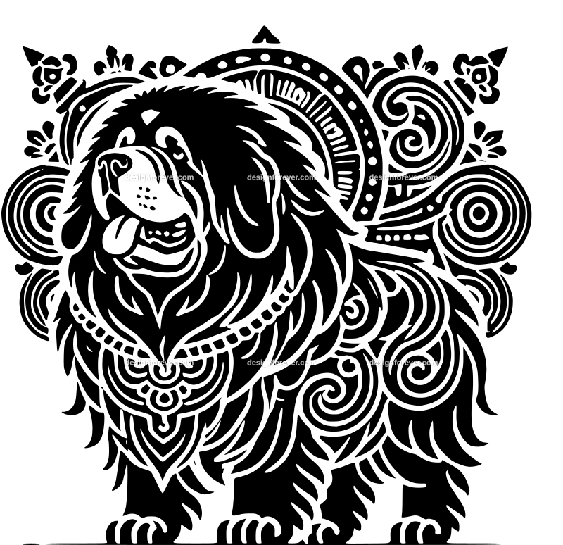 Tibetan Mastiff graphic logo