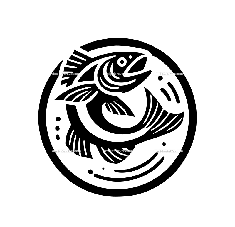 the dancing fish logo