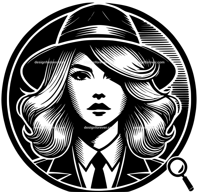 private investigator graphic logo