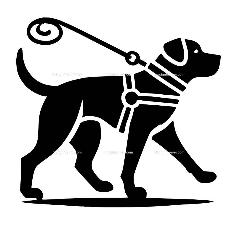 dog walker graphic logo