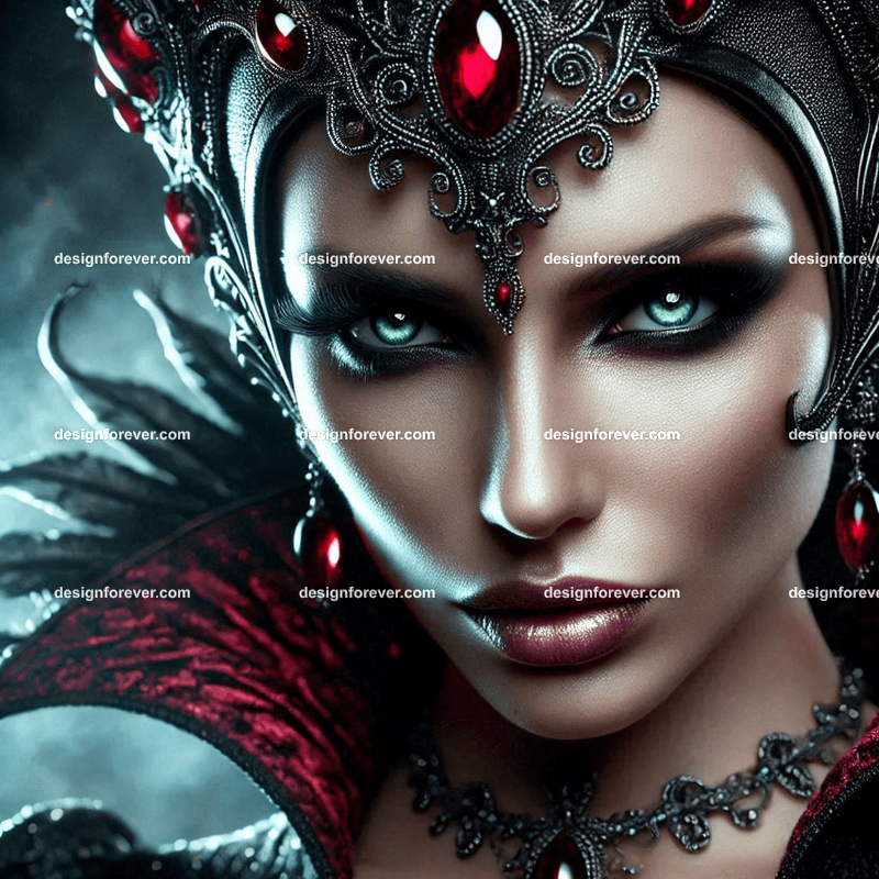 closeup of evil queen