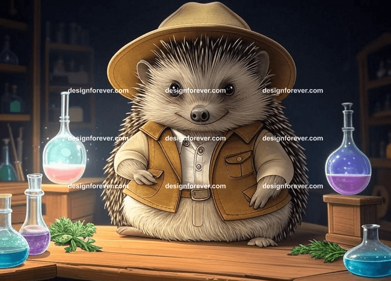 Hedgehog in a small workshop