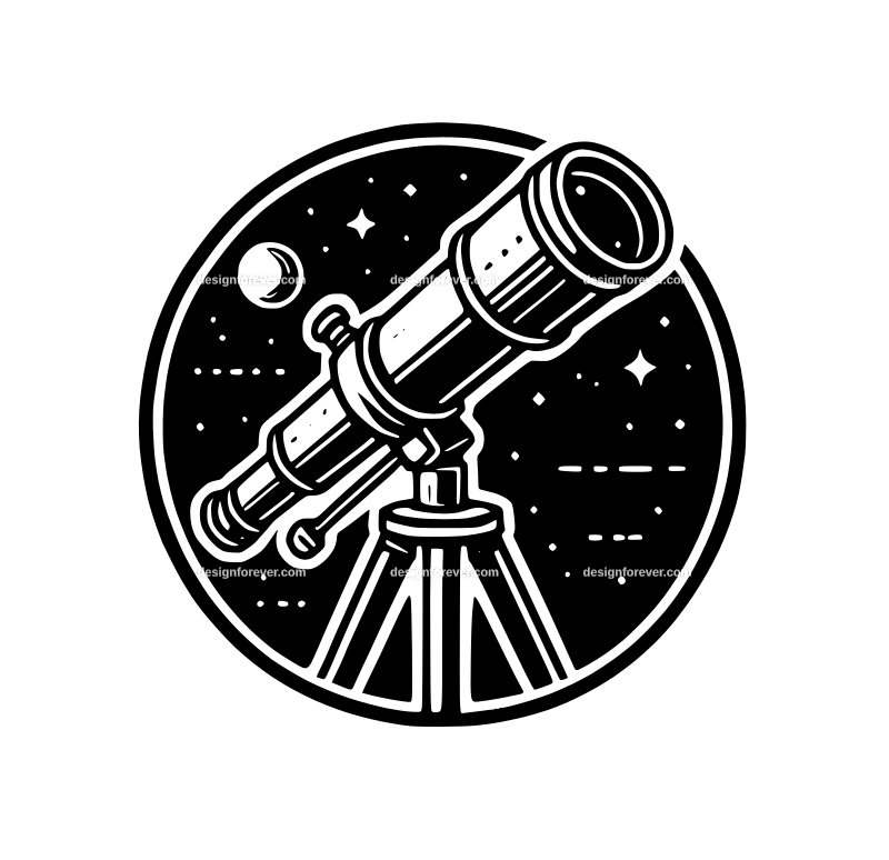 the telescope graphic logo