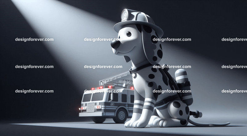 dalmation as fireman