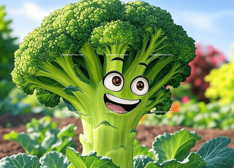 whimsical drawing of vegetables that kids hate