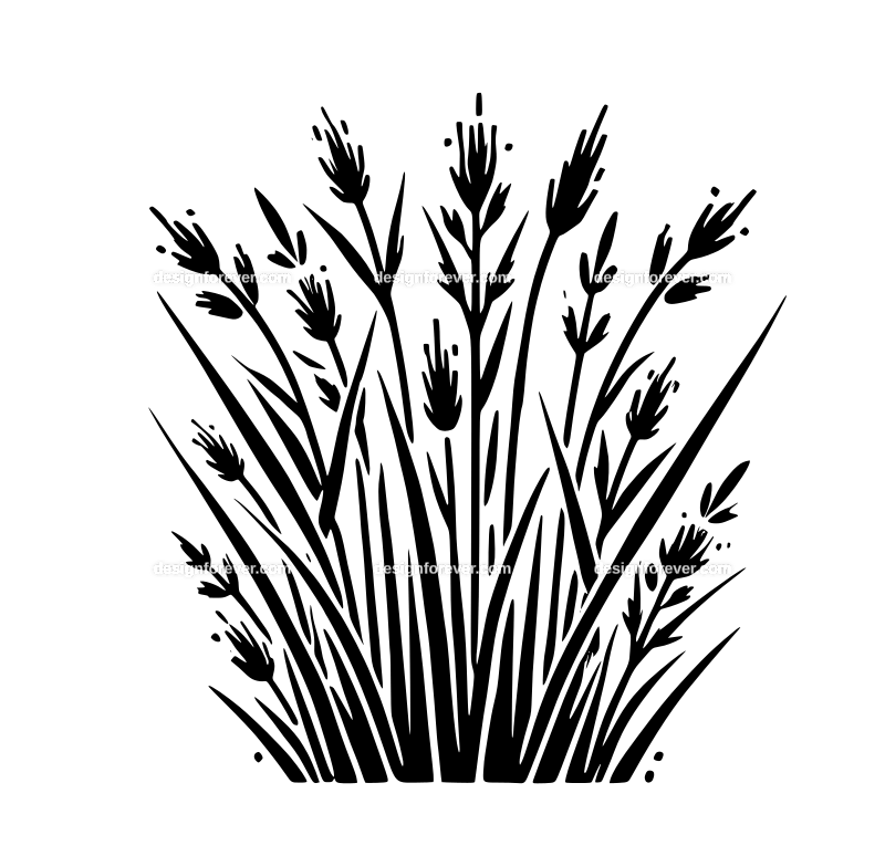 grass weeds graphic logo