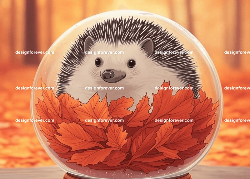 hedgehog crystal ball glass orb