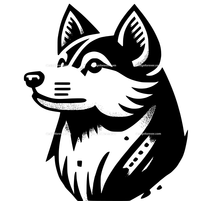 Norwegian Lundehund graphic logo