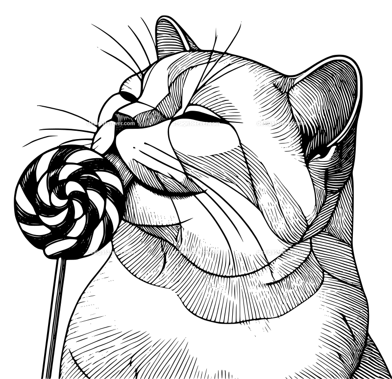 the cat who loved lollipops