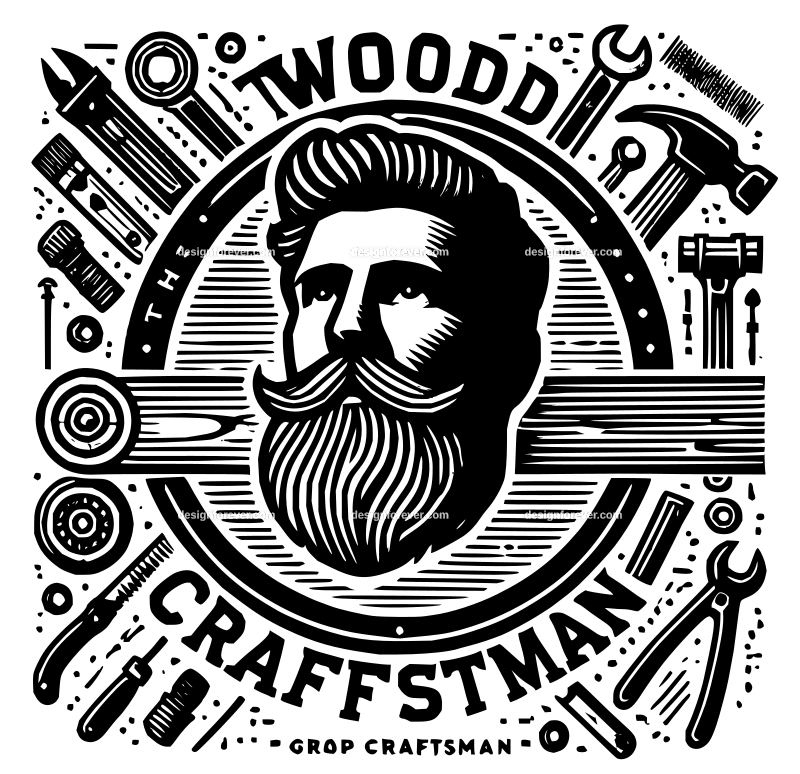 the woodcraftsman graphic logo