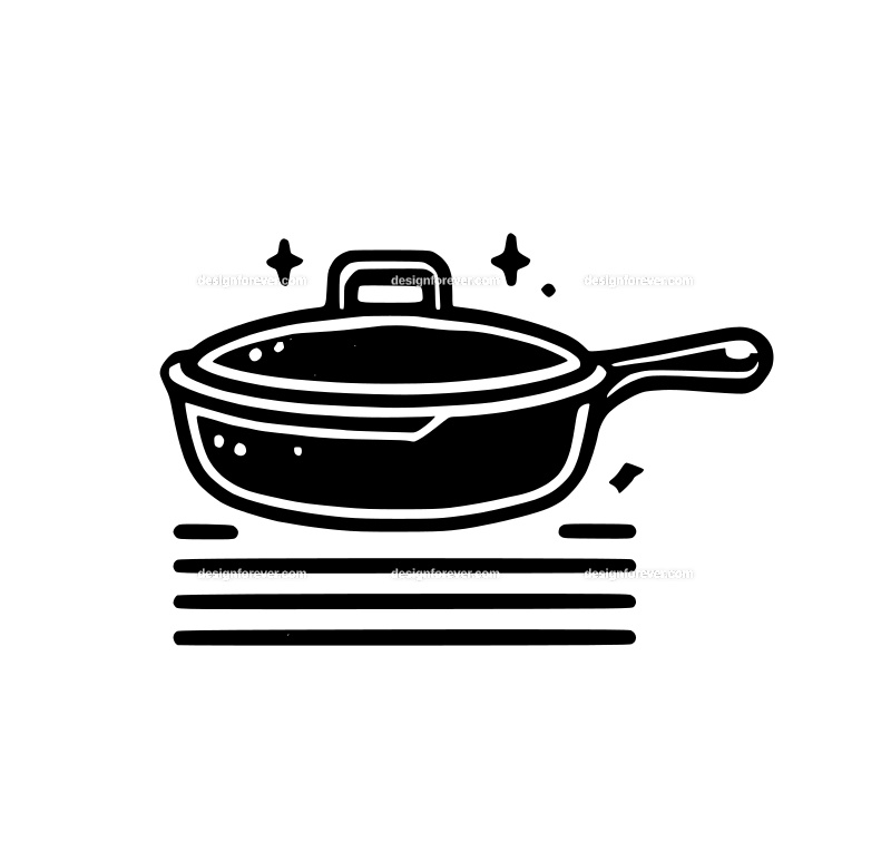 the iron pan graphic logo