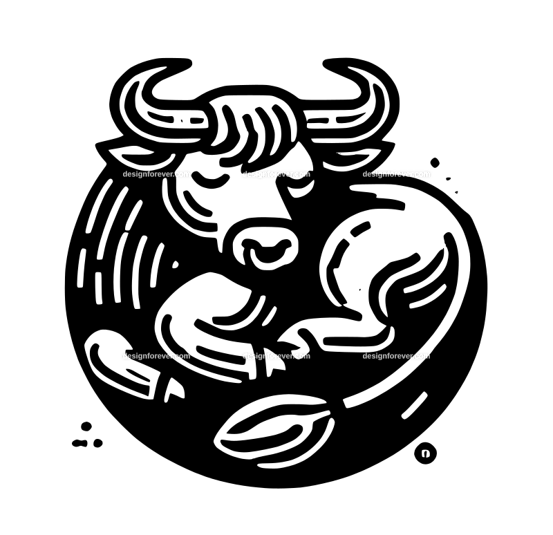 the sleeping ox graphic logo