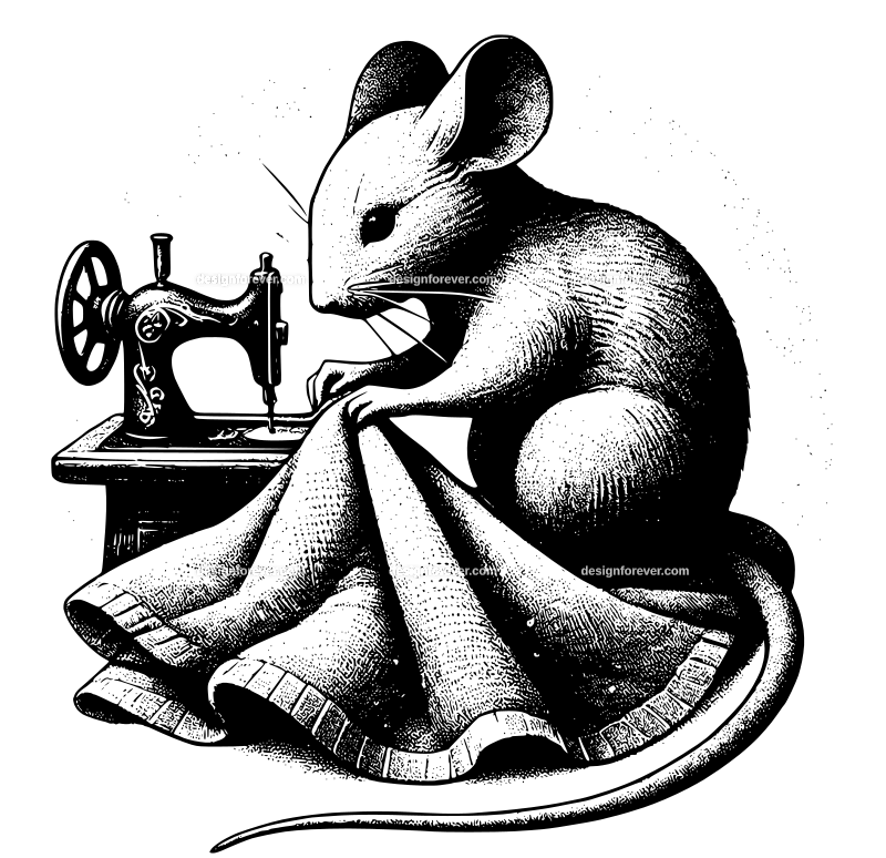 anthromorphic mouse sewing blanket