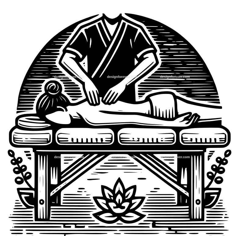 massage table graphic logo