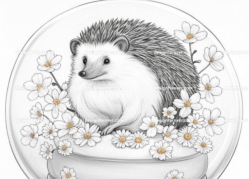hedgehog crystal ball glass orb