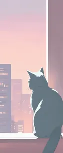 cat on window