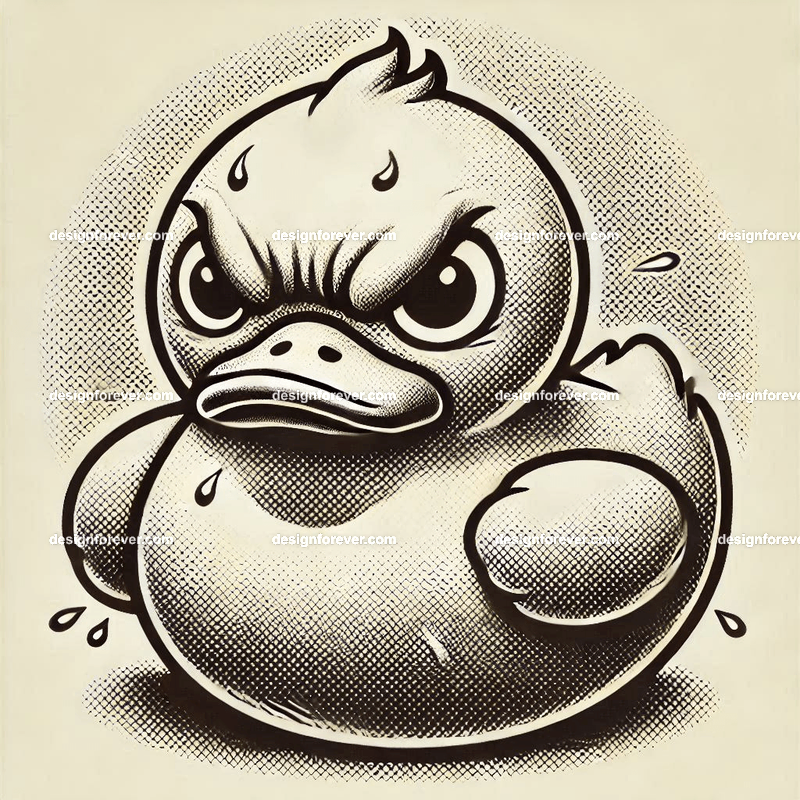 the angry rubber duck