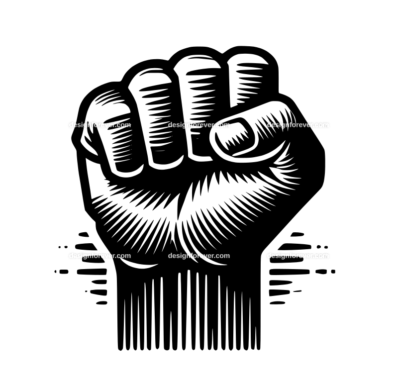 fist punch graphic logo