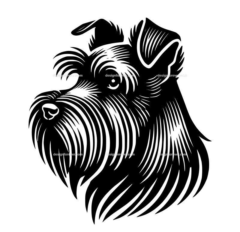 Cesky Terrier dog graphic logo