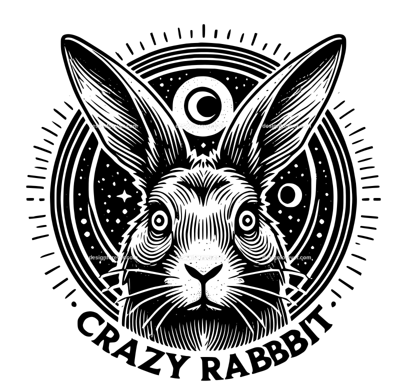 the crazy rabbit graphic logo