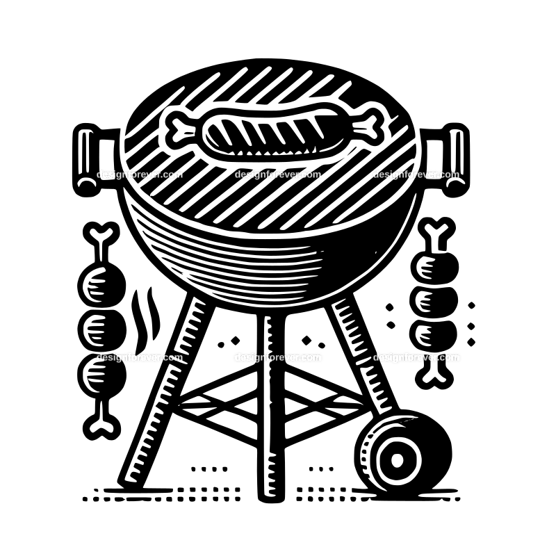 bbq grill graphic logo