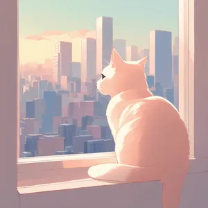 cat on window