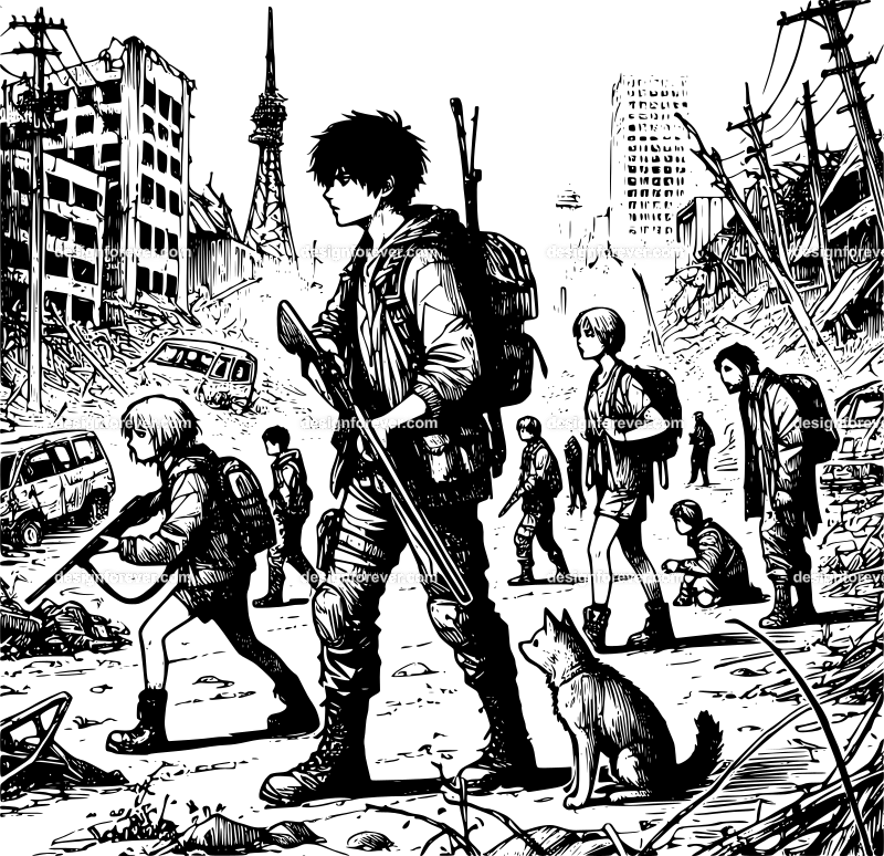 after the apocalypse people searching for survivors