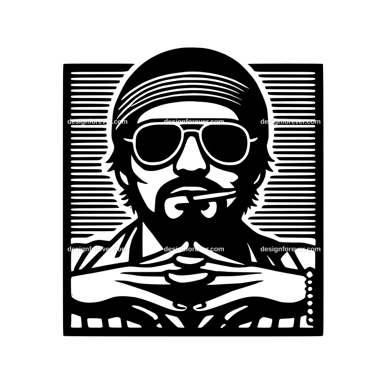 the dude graphic logo