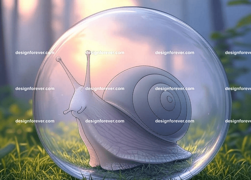 snail crystal ball orb