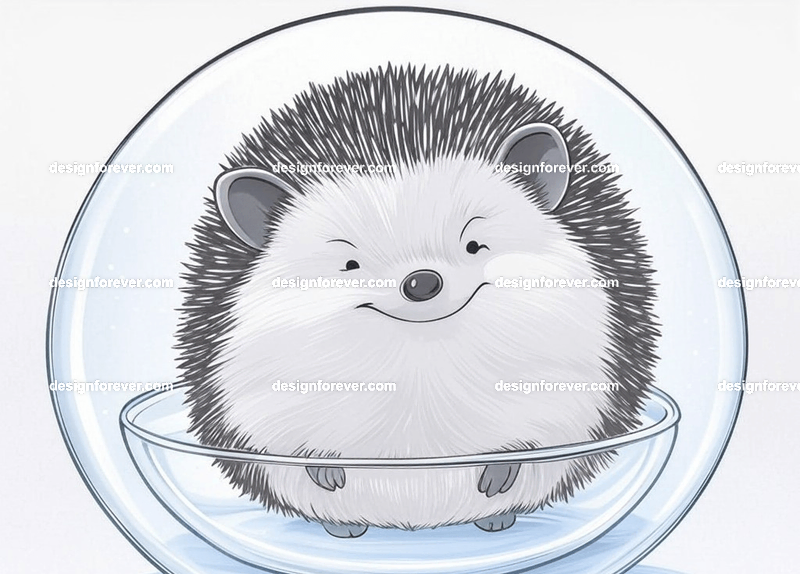 hedgehog crystal ball glass orb