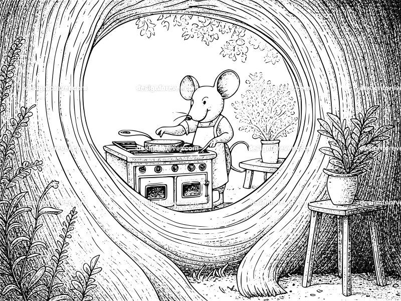 mr mouse cooking breakfast