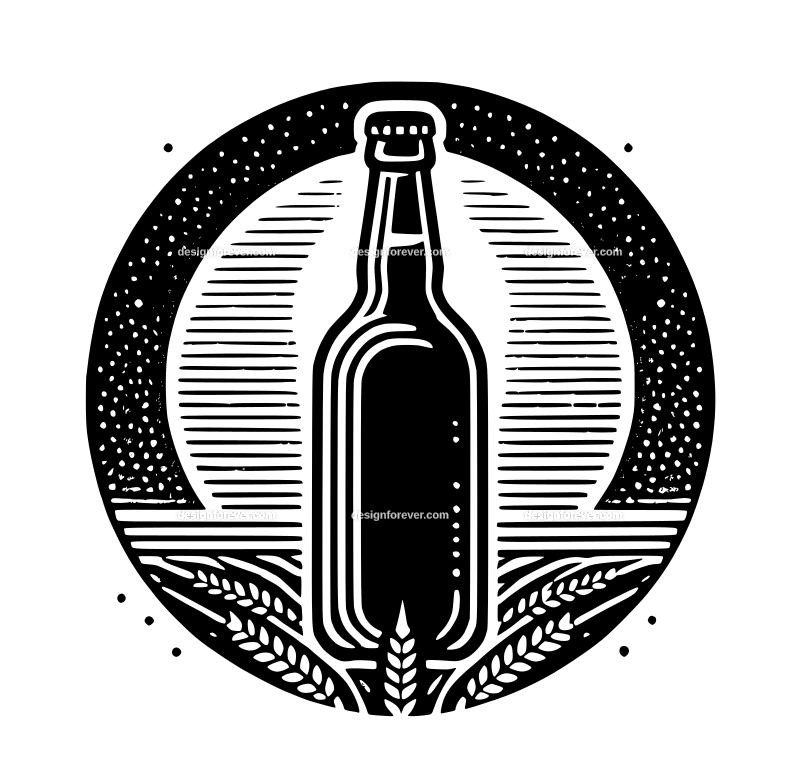 the open bottle graphic logo