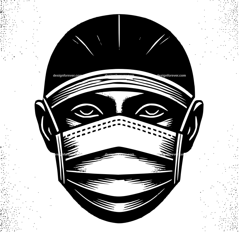 the surgeon's mask graphic logo