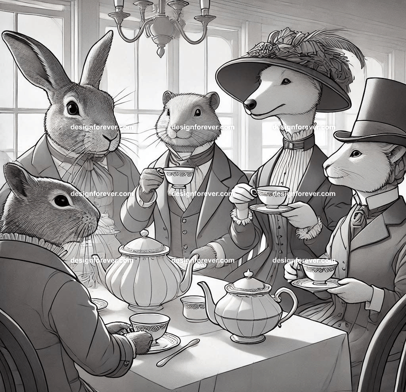 Animals as tea party animals