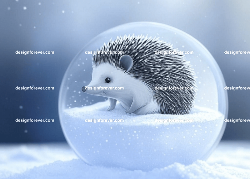 hedgehog crystal ball glass orb