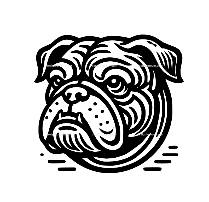 bulldog graphic logo