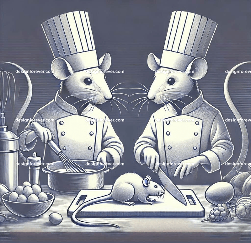 Anthropomorphs rat chefs