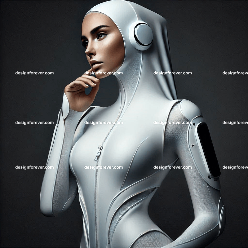 woman in white lycra mobile suit