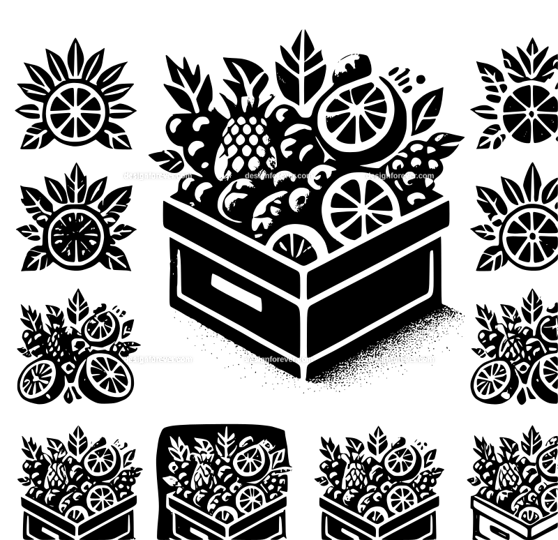 the fruit box graphic logo