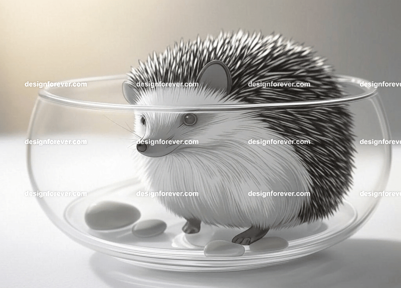 hedgehog crystal ball glass orb