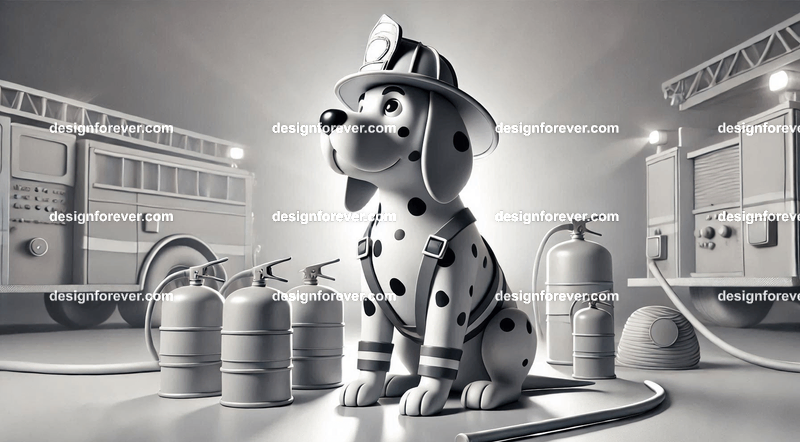 dalmation as fireman