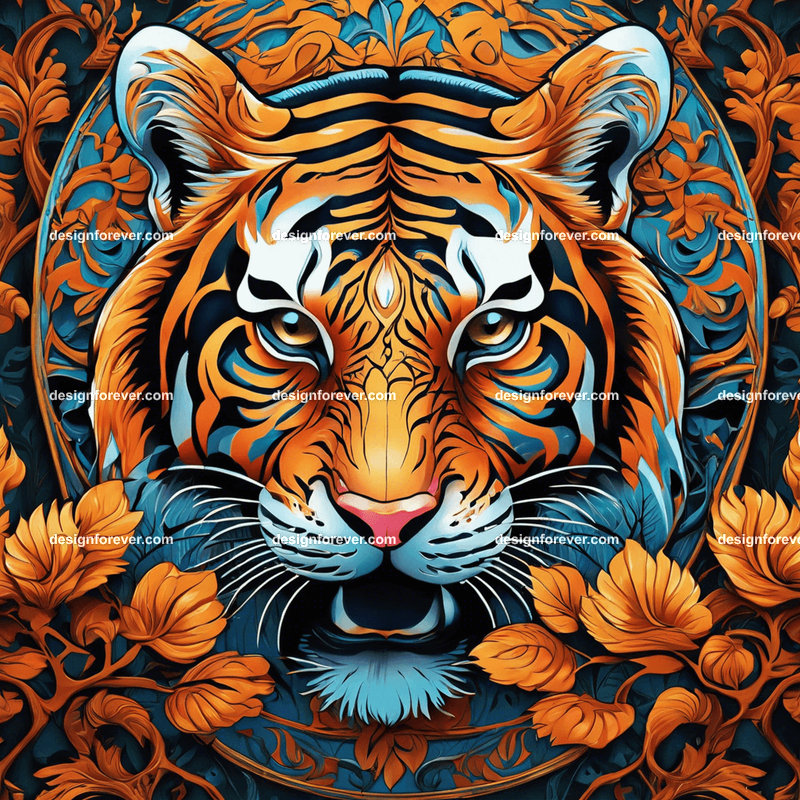 tiger on tree branch