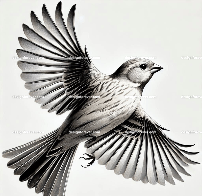 finch in flight