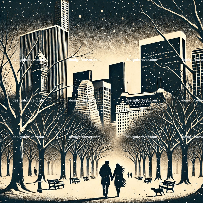 couple taking walk at central park